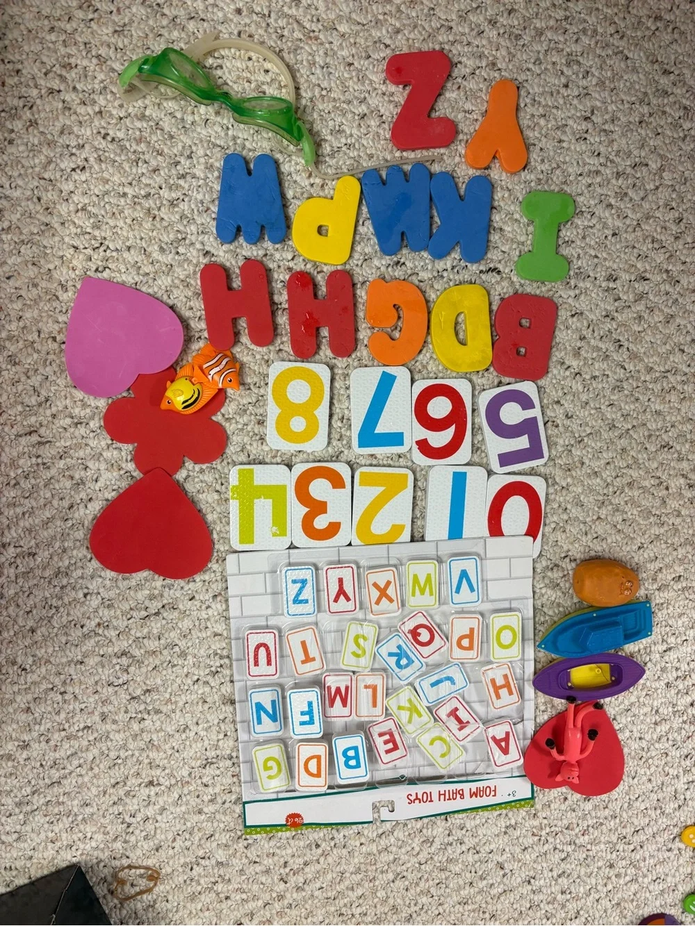 Foam Bath Toys Alphabet & Number Set with Colorful Sea Animals - Kids Toys
